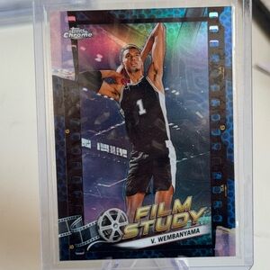 2024 Victor Wembanyama Topps Chrome Film Study Card. Mint condition